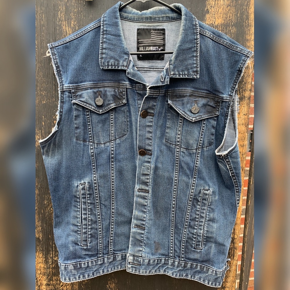Men’s Moon Jean Jacket Vest XL - Picture 2 of 2